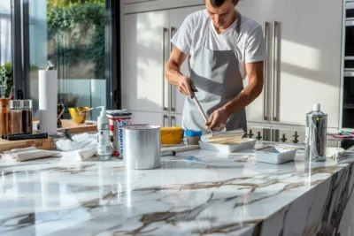 pintar marmol cocina